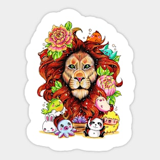 Zodiac LEO Doodle Art Series Sticker